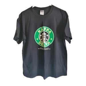 Funny Humor Parody Starbucks Kappa Delta College T Shirt black Medium
